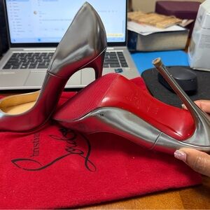 Christian Louboutin Silver Heels